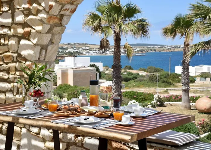 Executive Paros Avra 3 Bedrooms Sea View & Outdoor Jacuzzi Villa *