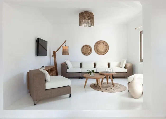 Executive Paros Avra 3 Bedrooms Sea View & Outdoor Jacuzzi Villa Ampelas